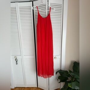 Elegant coral made in Italy  Maxi Dress